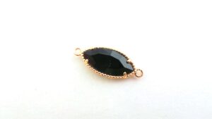 tussenstuk crystal ovaal 9x20mm  jet/gold ( per stuk )